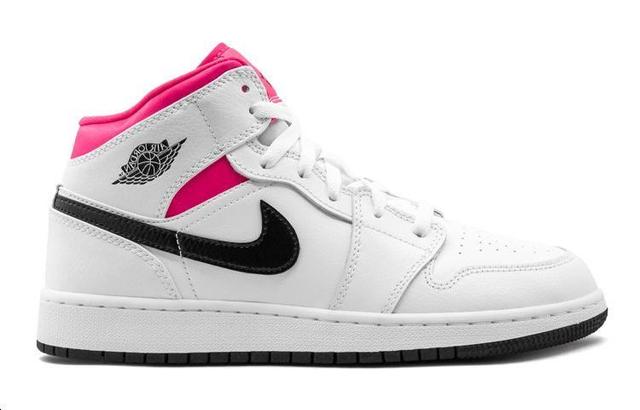 Jordan Air Jordan 1 Mid White Black Hyper Pink GS