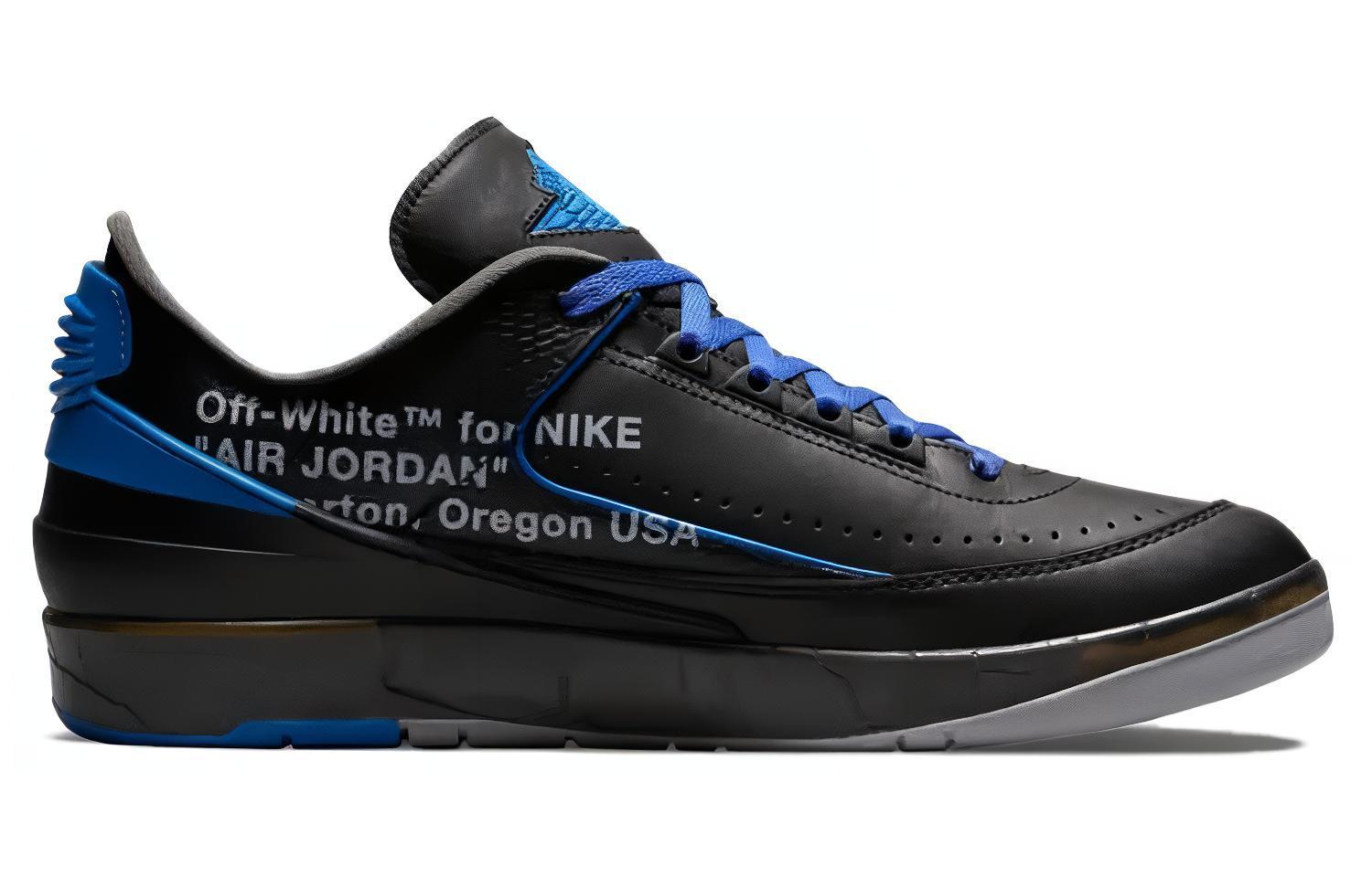 OFF-WHITE x Jordan Air Jordan 2 Retro Low SP "Black and Varsity Royal"