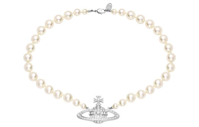 Vivienne Westwood ONE ROW PEARL BAS RELIEF CHOKER