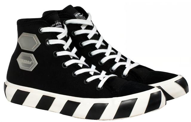 Off-White Vulcanized Hi Black Striped