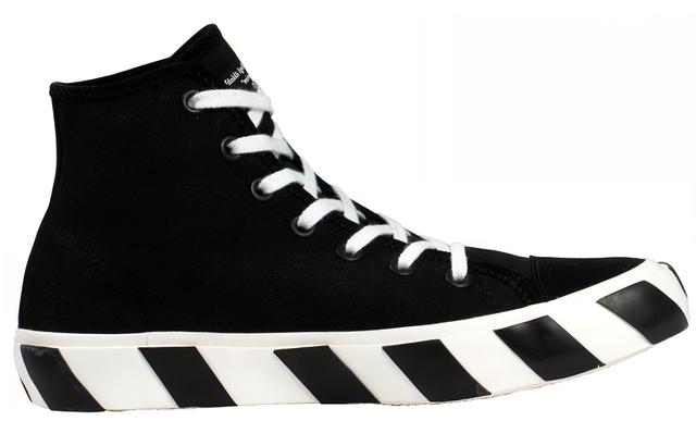 Off-White Vulcanized Hi Black Striped