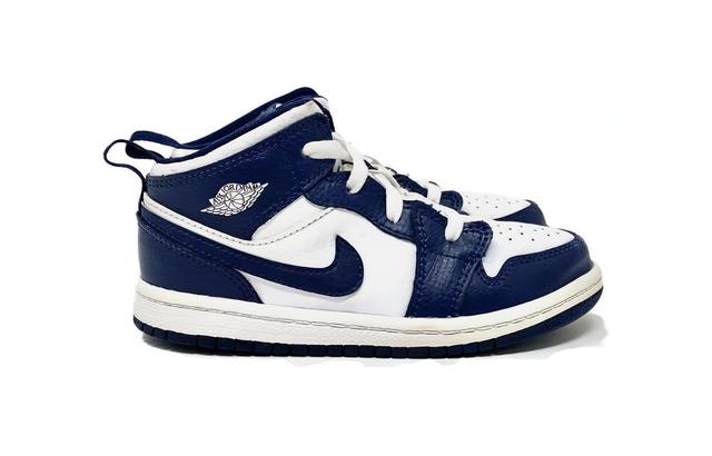 Jordan Air Jordan 1 Mid "White Metallic Gold Obsidian" TD