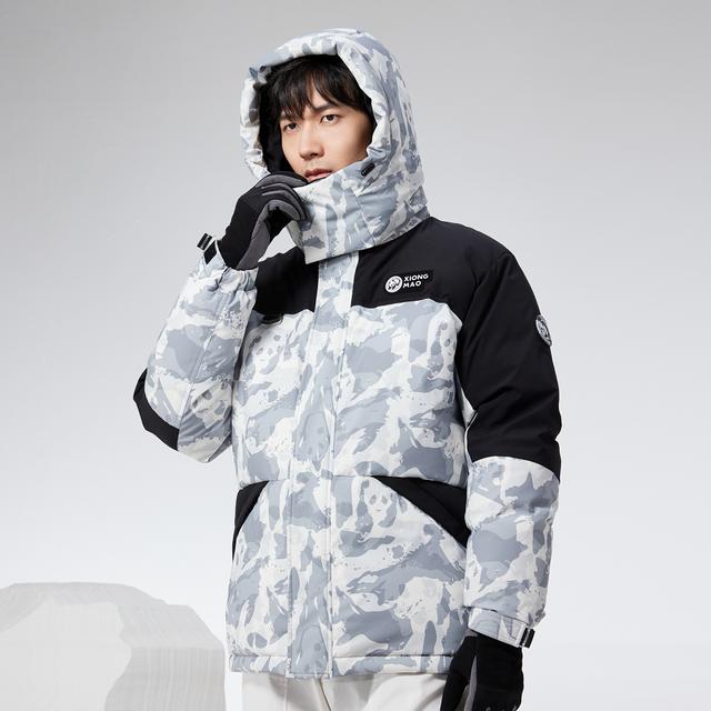 熊猫 山系户外休闲外套防风防泼水保暖羽绒服 男女同款