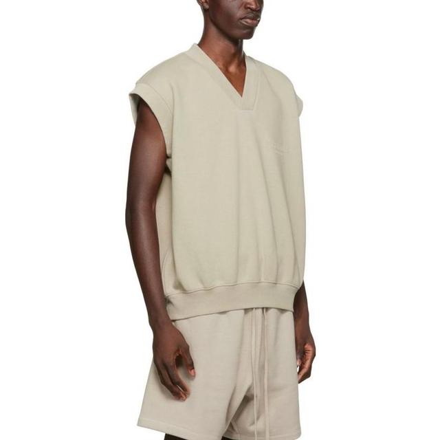 Fear of God Essentials FW22 V neck vest SmokeV