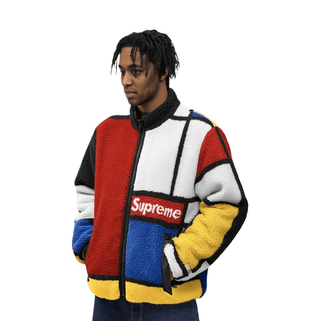 Supreme FW20 Week 8 Reversible Colorblocked Fleece Jacket