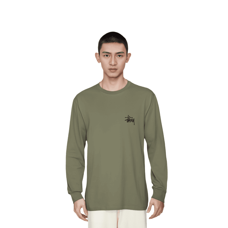 Stussy Basic Stssy Pigment Dyed Ls Tee LogoT