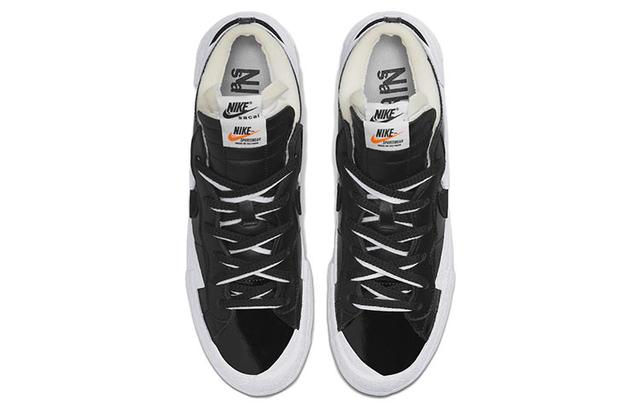 Sacai x Nike Blazer Low black patent leather