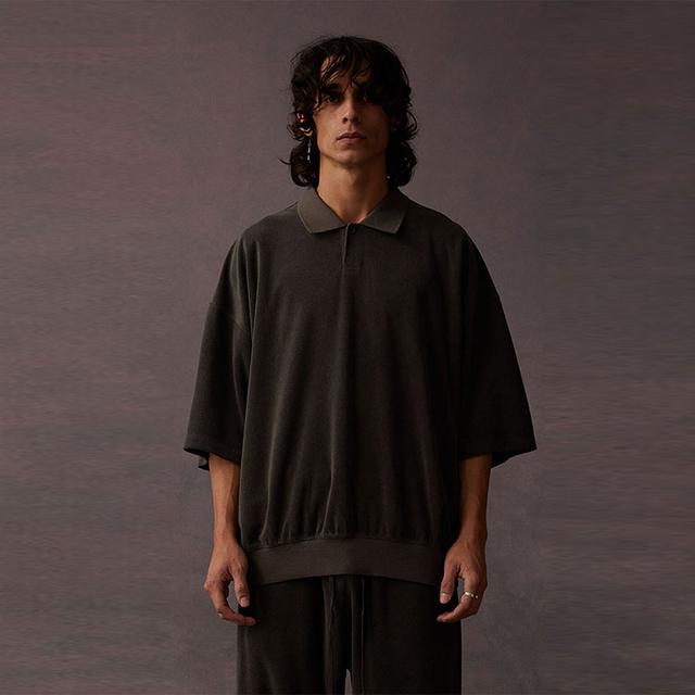 Fear of God Essentials SS23 Drop2 SS Terry Polo Off Black Polo
