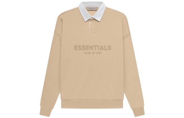 Fear of God Essentials SS23 waffle henley rugby sand LogoPolo